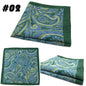 Men's Printed Pocket Square Handkerchief 9.1 x 9.1 in (23 x 23 cm) Paisley Retro Dress Hanky