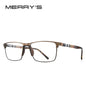 MERRYS DESIGN Men’s Titanium Glasses – Ultralight Square Prescription Frame