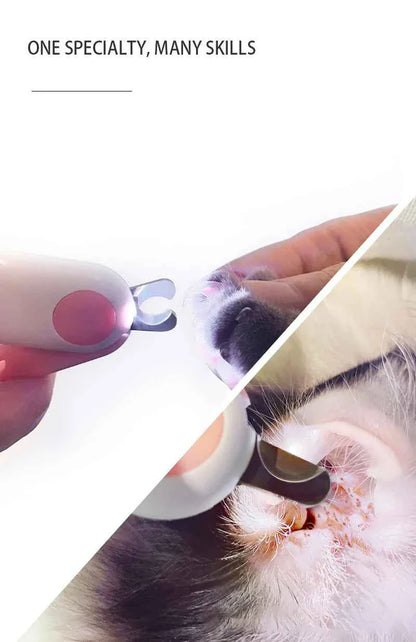 Precision Cat Nail Clipper with Safety Guard and LED Light