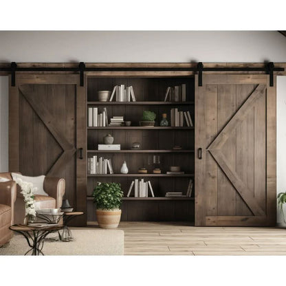 J Strap Heavy Duty Sliding Barn Door Hardware Kit