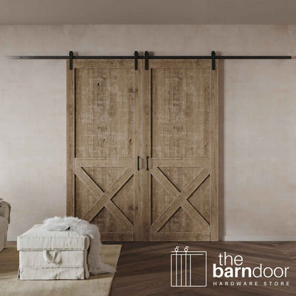 J Strap Heavy Duty Sliding Barn Door Hardware Kit