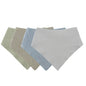 Baby Cotton Bandana Bibs - Triangle Burp Cloths for Feeding & Drool, 16.5 x 7.5 in (42 x 29 cm) - 3/4/5-Pack Unisex
