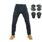 Men's Armored Motorcycle Jeans – Nylon & Cotton Riding Pants for Summer