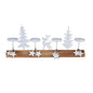 Koopman Tealight Holder Xmas Scene: Festive Christmas Decoration - 15.75" Wooden Candle Holder for Holiday Decor & Cozy Atmosphere