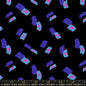Hello Alice Black Falling Aces Cotton 43"/44" Fabric Per Yard