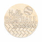 Unfinished Wood Hello Baseball Season Door Sign Kit | Wood Craft Cutouts | 1/4" Thick |