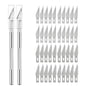 Non-Slip Metal Engraving Craft Knife Kit with #11 Blades — Precision PCB & Mobile Phone Repair Tool (10 or 40 pcs)