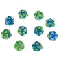 10-Pack Double-Color D20 Polyhedral Dice Set 20-Sided RPG Tabletop Gaming Dice 16 mm (0.63 in)