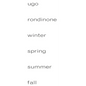 Ugo Rondinone: Winter, Spring, Summer, Fall - Hardcover