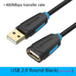 USB A Male to A Female Extension Cable - High-Speed USB 3.0/2.0, 0.5-3m (1.6-9.8 ft), Flat & Round