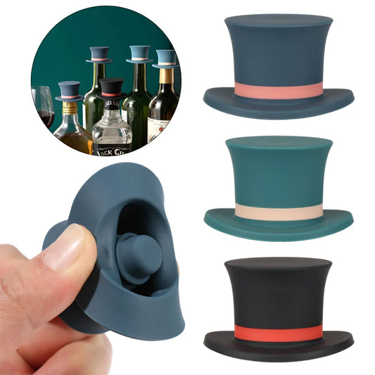 Silicone Wine & Champagne Bottle Stopper Vacuum Sealer Plug for Wine, Beer, Bar & Kitchen (6 x 6 x 3.5 cm / 2.36 x 2.36 x 1.38 in)