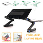 Adjustable Aluminum Laptop Desk Stand with Mouse Pad, Portable Ergonomic Lap Desk for Bed, Sofa and TV