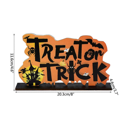 Halloween Wooden Ornament Pendants – Pumpkin, Ghost & Trick or Treat Hanging Signs for Home, Door & Party Decoration – 24 Designs