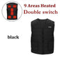 USB Heated V-Neck Vest - 9-Zone Electric Thermal Vest for Men & Women, Outdoor Winter Warmth