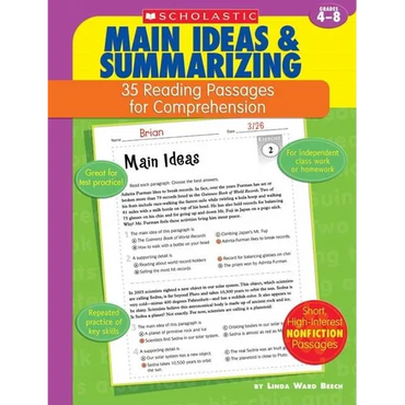 35 Reading Passages for Comprehension: Main Ideas & Summarizing: 35 Reading Passages for Comprehension - Paperback