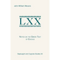 Notes on the Greek Text of Exodus - Paperback