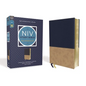 NIV Study Bible, Fully Revised Edition, Leathersoft, Navy/Tan, Red Letter, Comfort Print - Imitation Leather