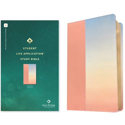 NLT Student Life Application Study Bible, Filament Enabled (Leatherlike, Ombre Pink, Red Letter) - Imitation Leather