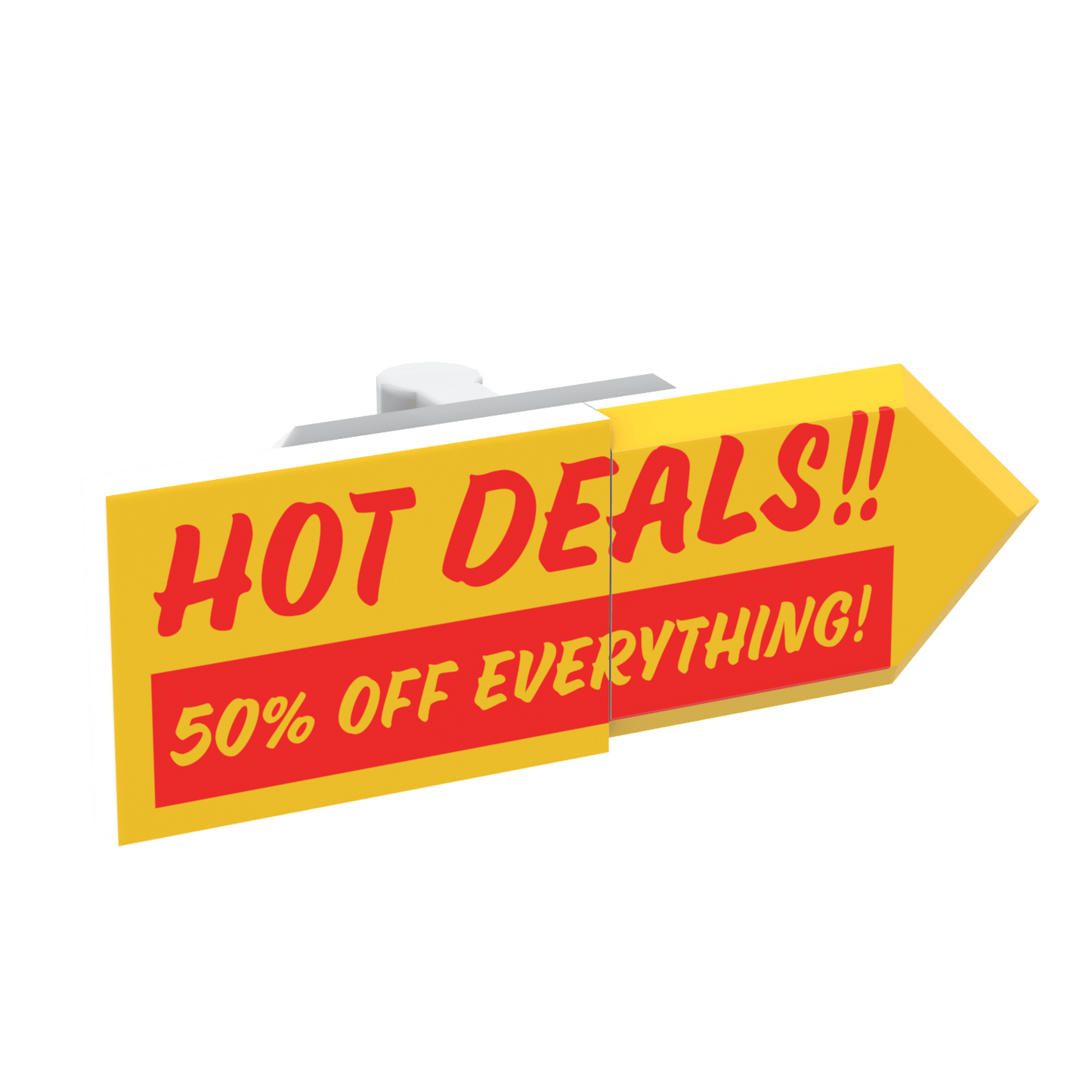 Spinner Sign "Hot Deals" - Custom Printed Minifig Scale - Made Using LEGO® parts