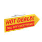 Spinner Sign "Hot Deals" - Custom Printed Minifig Scale - Made Using LEGO® parts