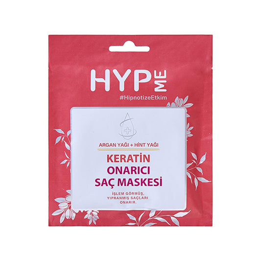 Hyp Me Keratin Hair Mask for Damaged Hair Repair - 1.69 fl oz, Nourishing Argan Oil, Shiny Hair Treatment