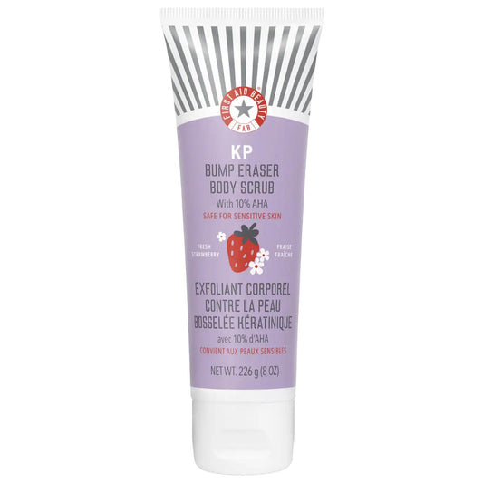 KP Bump Eraser Body Scrub with 10% AHA - Vegan, Cruelty-Free & Gluten-Free Exfoliant for Keratosis Pilaris, Dry Skin Relief