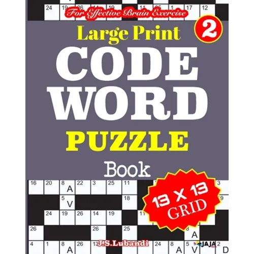 Large Print CODEWORD PUZZLE Book; Vol. 2 - Paperback