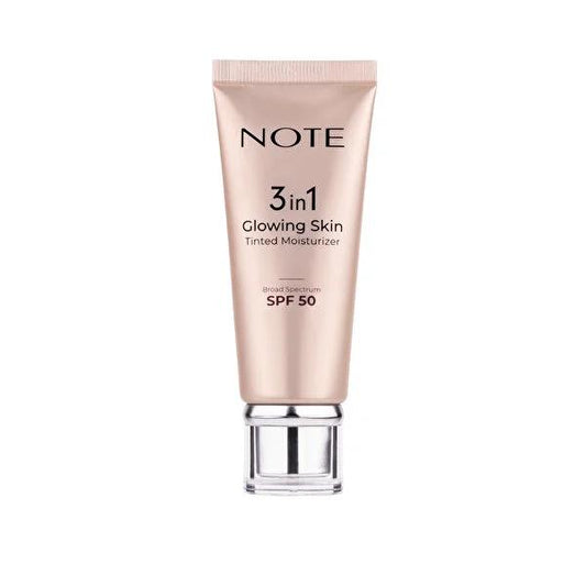 Note 3 in 1 Glowing Skin Tinted Moisturizer with SPF 50 - Hydrating, Natural Coverage, Glowing Skin