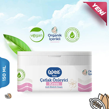 Wee Baby Organic Diaper Cream, 5.07 fl oz - Natural, Vegan, Dermatologically Tested Baby Care