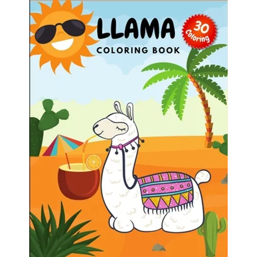 Llama Coloring Book: Crazy Colouring Book for Kids and Adults - Paperback
