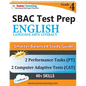 SBAC Test Prep: Grade 4 English Language Arts Literacy (ELA) Common Core Practice Book and Full-length Online Assessments: Smarter Balanced Study Guid - Paperback