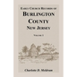 Early Church Records of Burlington County, New Jersey. Volume 1 - Paperback