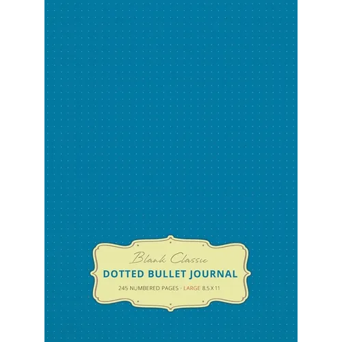 Large 8.5 x 11 Dotted Bullet Journal (Blue #9) Hardcover - 245 Numbered Pages - Hardcover