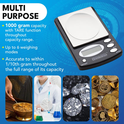 Ultimate Gold, Silver & Platinum Testing Kit | 13-Piece Appraisal Bundle with Acid Solutions, Scale, Storage Box & More
