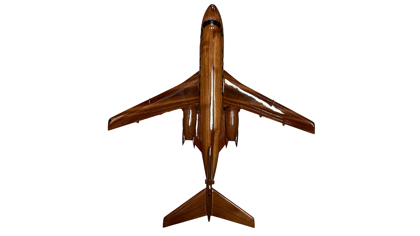 Hawker 800 Mahogany Wood Desktop Airplane Model