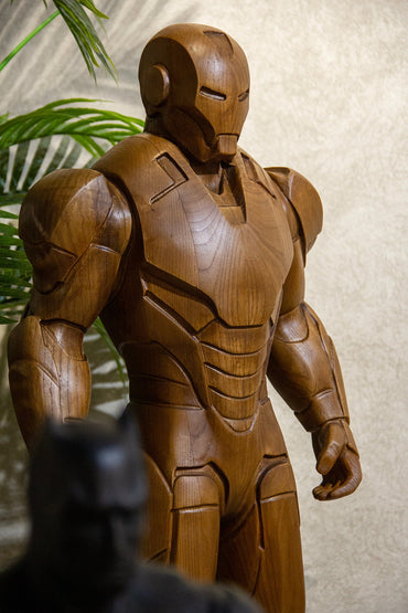 Wooden Armored Hero Statue