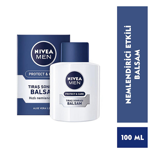 Nivea Men Protect & Care After Shave Balm - Soothing Moisturizing Post-Shave Skincare for Men with Vitamin E