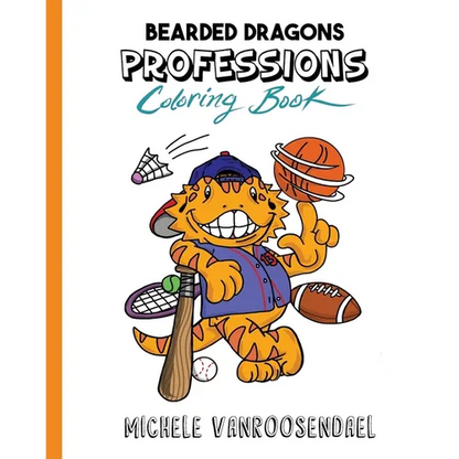 Bearded Dragons Professions Coloring Book - Paperback
