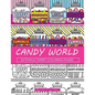 Candy World Coloring Book: 24 Totally Sweet Coloring Pages - Paperback