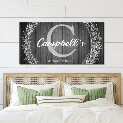 Family Name Sign -  Monogram Sign