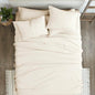 Full size Ivory Beige 6-Piece Wrinkle Resistant Microfiber/Polyester Sheet Set