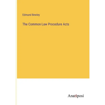 The Common Law Procedure Acts - Paperback