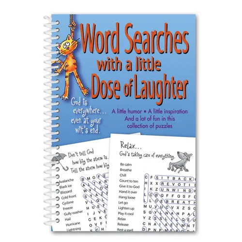 Word Searches with a Little Dose of Laughter - Spiral