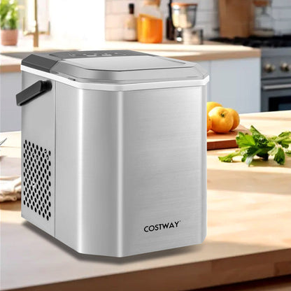 Ice Maker Countertop with Self-Cleaning for Home Kitchen Office Party