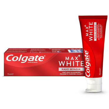 Colgate Max White Whitening Toothpaste: Stain Removal for Lasting White Smile & Fresh Breath - Enamel Safe