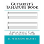 Guitarist's Tablature Book: Guitar Music Staff and Tablature Pages - Paperback