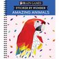 Brain Games - Sticker by Number: Amazing Animals (13 Images to Sticker) - Spiral