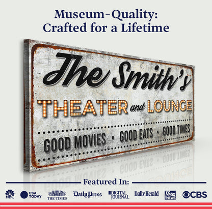 Family Theater and Lounge IV Sign