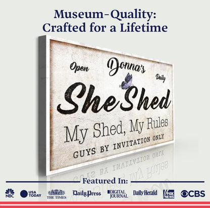 Personalized She Shed Sign XIX