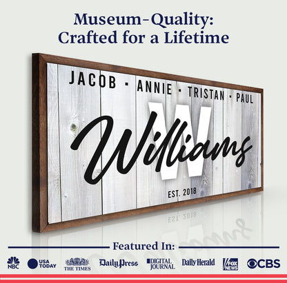 Family Wood Sign